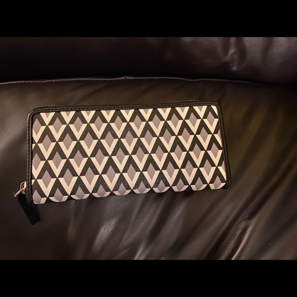 Faux Saffiano Leather Wallet